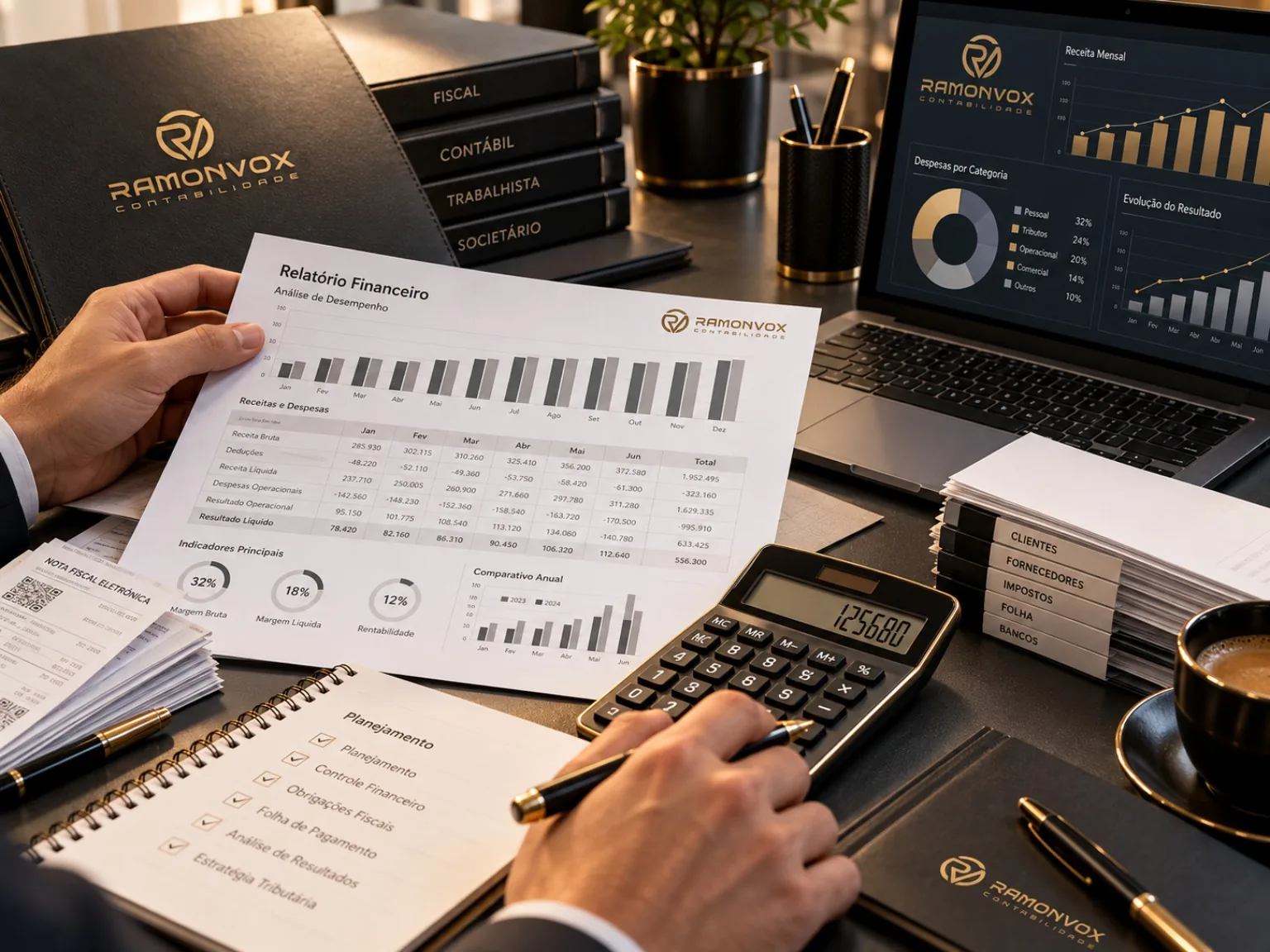 Serviços de contabilidade empresarial da Ramonvox